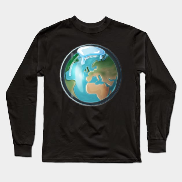 Global Warming Earth Long Sleeve T-Shirt by nickemporium1